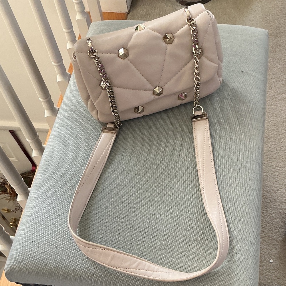 Elegant Cream Quilted Shoulder Bag from ZARA